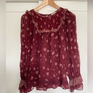 Chiffon floral blouse